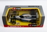 WILLIAMS FW 16: A 1:24 scale Bburago Williams FW 16 model, as driven by Damon Hill, model number 6115