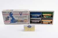 ROUTEMASTER BUSES: A set of Corgi AEC routemaster bus models, containing 4 different liveries from The Midlands, limited edition 4010/5000 pieces, model number 97067