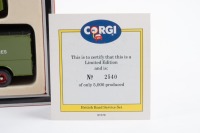 BEDFORD MORRIS: A pair of Corgi models, a Bedford "O" series van, also a Morris "J" type van, both models carrying the British Road Services livery, limited edition 2540/5000 pieces, model number 97200 - 2