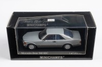 MERCEDES-BENZ: A Minichamps 1:43 scale Mercedes-Benz 560 SEC in silver, limited edition of 3024 units, in original box