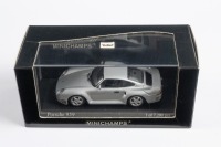 PORSCHE: A Minichamps 1:43 scale 1987 Porsche 959 in metallic silver, limited edition of 7200 units in original box