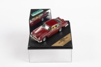 ASTON MARTIN: A Vitesse 1:43 scale 1963 Aston Martin DB5 in maroon paintwork in mirrored perspex case