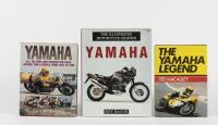 YAMAHA: Three hardcover books covering Yamaha motor cycles and history