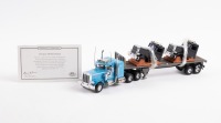 PETERBILT: A Matchbox Collectibles 1:58 scale Peterbilt 359 Transporter prime mover & flatbed trailer (KS192/SA-M) in original box - 2