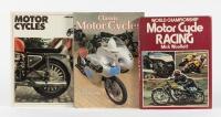 MOTOR CYCLES: Three hardcover books detailing motor cycles