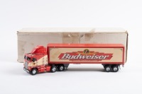 FREIGHTLINER: A Matchbox Collectibles Freightliner tractor trailer model, comes in the Budweiser livery, model number KS201/A
