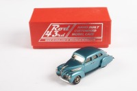 LINCOLN: A Brooklin Models 1:43 scale 1938 Lincoln Zephyr 4-door in metallic turquoise in original box