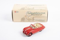 AUSTIN: A Lansdowne Models 1:43 scale 1948 Austin A90 Atlantic convertible 'top down' in red paintwork in original box