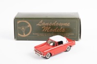 TRIUMPH: A Brooklin Lansdowne Models 1:43 scale 1968 Triumph Vitesse 'top up' version in red with white roof in original box