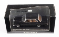 MERCEDES-BENZ: A Minichamps 1:43 scale 1968-72 Mercedes-Benz 300 SEL 6.3 in black, limited edition of 3792 units in original box