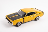 CHRYSLER: A Biante Autoart 1:18 scale 1972 Chrysler VH Valiant Charger E49 in yellow with black inserts in original box - 2