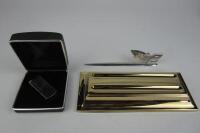DESK ITEMS: Three gentleman's items (Bentley & Aston Martin)
