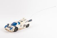 PORSCHE 917K MARTINI: A battery operated plastic Porsche 917K remote control car, a replica of the 1971 Le Mans winning Martini racing Porsche, made by Asahi corporation in Japan - 4