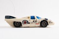 PORSCHE 917K MARTINI: A battery operated plastic Porsche 917K remote control car, a replica of the 1971 Le Mans winning Martini racing Porsche, made by Asahi corporation in Japan - 3