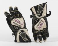 MAMOLA: A pair of Randy Mamola signed motor cycle gloves