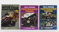 MOTOR CYCLE RACING/TUNING: Three books detailing motor cycle road racing and performance tuning