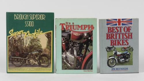 BRITISH MOTOR CYCLES: Three hardcover books detailing British motor cycles