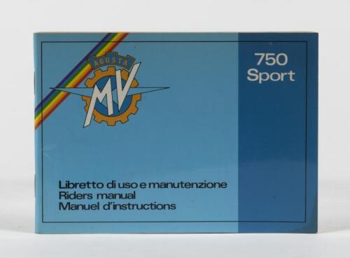 MV AGUSTA: An original MV Agusta 750 Sport riders manual