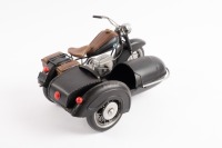 MODEL: A modern tin model of a 1938 BMW R71 Motorcycle with a sidecar, 28cm long - 3