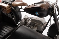 MODEL: A modern tin model of a 1938 BMW R71 Motorcycle with a sidecar, 28cm long - 4