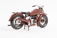 MOTOGUZZI: A modern tin model of a 1928 Moto Guzzi 500 GT Norge motorcycle, 30cm long - 3