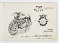 MV AGUSTA: An original MV Agusta 750 Sport riders manual - 2
