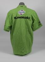 KAWASAKI: A Kawasaki Racing Team Crew Shirt by Team Ecki. Andrew Pitt signature - 3