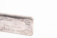 MODERN MOTOR: A 9998 silver, 250 gram ingot awarded to Paul Higgins of Modern Motor Magazine for his involvement as judge for 1987 'Car of the Year' - 3