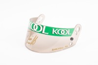 FRANCHITTI: An excellent race worn and signed Indy 300 team Kool Green visor, signed by Dario Franchitti, inscribed 'Surfers 99' Gold Coast, Franchitti won this particular race