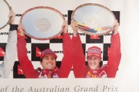 AGP: A high quality poster 'Celebrating the first five years of Australian Grand Prix' AGP Formula One Melbourne 2000, featuring the winners over the first five years, 47.5cm high, 90cm wide - 3