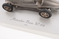 MERCEDES: A nice, approximately 1:43 scale 1938 Mercedes-Benz W154 in pewter, mounted to an acrylic base&nbsp; - 2