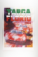 TARGA FLORIO: A Coys of Kensington 'Targa Florio 1964' poster featuring Dexter Brown artwork, 94cm high, 65.5cm wide