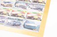 BATHURST: A '50 Years Racing at Bathurst' stamp sheet showing winners across 1963-1982 - 2