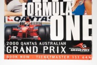 AGP 2000: An Australian Grand Prix Melbourne 2000 event poster, signed by Mark Webber, Alexander Wurz and Giancarlo Fisichella, cm high, cm wide - 4