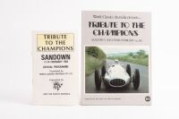 TRIBUTE TO THE CHAMPIONS: Two items related to the 'Tribute to the Champions' Sandown 1982, including the souvenir book and official programme along with a large poster - 2