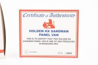 HOLDEN: A Biante Autoart 1:18 scale Holden HX Sandman panel van in red paintwork, limited edition, numbered 514 of 2802, in original box [Updated Photos] - 2