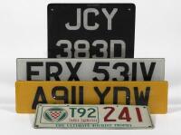 NUMBERPLATES: A collection of British and Australian number plates. Targa Tasmania plates.