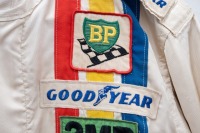 MOFFAT: An exceptional original circa mid 1970s race suit as worn by Allan Moffat, with associated sponsorship patches including Goodyear, BP, 3MP Bay City Radio and Dow Corning, suit by Hinchman Indianapolis - 9