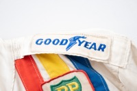MOFFAT: An exceptional original circa mid 1970s race suit as worn by Allan Moffat, with associated sponsorship patches including Goodyear, BP, 3MP Bay City Radio and Dow Corning, suit by Hinchman Indianapolis - 10