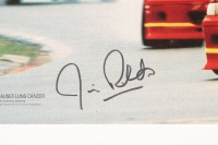 GIBSON MOTOR SPORT: A rare circa 1992 thick card 'Winfield Racing' point of sale cigarette advertising board featuring the Gibson Motorsport Winfield VP Commodore's, hand signed by Jim Richards in black marker, 29.5cm high, 69cm wide. - 2