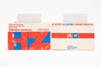 HOLDEN: Two Holden owners manuals, includes a 1975 HJ Series manual and a 1977 HZ Series manual
