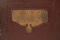 GM: Two 'Manufacturing Standards - Materials And Processes' part 1 & 2 leather bound books - 2