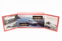LJ TORANA: A Trax, LJ Torana, GTR XU-1, Bathurst 1972, box has been signed by Peter Brock, drivers Peter Brock & Colin Bond, 1:43 scale combo set, in original display packaging with race information