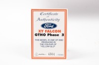 FORD FALCON XY: A 1:43 scale Autoart model of a XY Ford Falcon GTHO Yellow Glo - 2