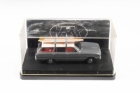 FORD: A Trax, 1:43 scale, 1961 Ford Falcon wagon in Koala grey with surfboard