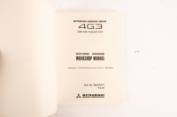 SERVICE MANUAL: A 'Mitsubishi Petrol Engine - 4G3 Saturn Galant A54, A53 Lancer A72' Service Manual by Chrysler Australia Ltd - 2