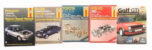 HAYNES: Five mixed Haynes manuals including 'Golf GTI Performance Manual'