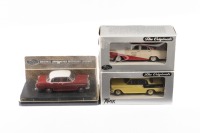 HOLDEN: Three TRAX 1:43 scale models of early Holdens, including FB, FC, and FE