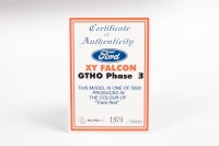 FORD: A 1:43 scale model by Autoart of the Ford XY Falcon GTHO Phase 3 in Track Red, limited edition 1979/5000, complete certificate of authenticity and original packaging. - 2