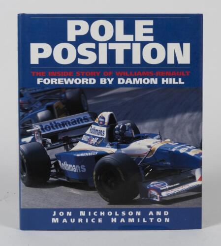 FORMULA 1: 'Pole Position' hardcover book. Multiple F1 and Motor Sport driver signatures. Mass, Piquet, Patrese signatures